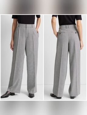 Club Monaco Grey Wide-Leg Tailored Pants New With Tags